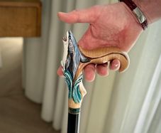 Unique Handmade Walking Stick, Shark Handle, Never Used