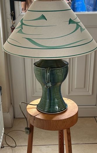 Studio Pottery Lamp and shade/ Stoneware Jackson