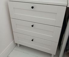 IKEA chest of 3 deep drawers 60cm W x 57cm D x 73cm H inc legs