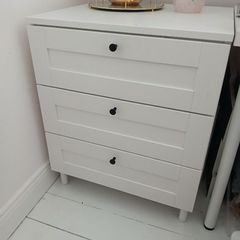 IKEA chest of 3 deep drawers 60cm W x 57cm D x 73cm H inc legs