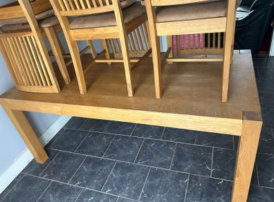 Solid Oak Table and Chairs
