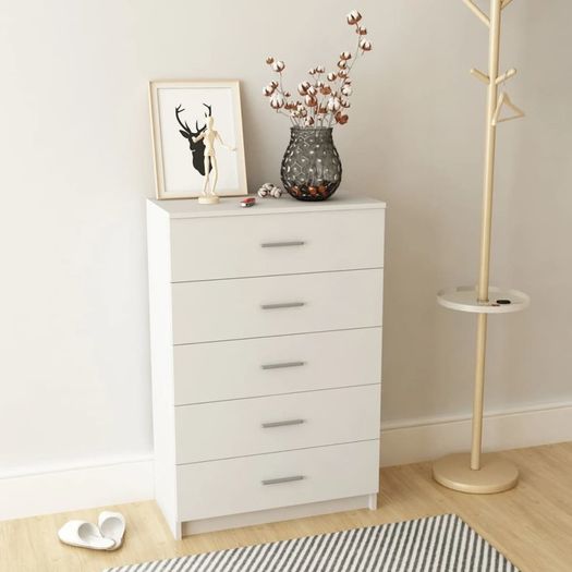 Storage Cabinet Chipboard 71x35x106 cm White