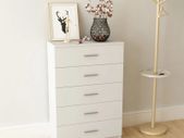 Storage Cabinet Chipboard 71x35x106 cm White