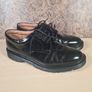 Mens Solovair 1462 Gibson Hi Shine 4 Eyelet Lace Up Work Shoes Size Uk 10  Dr Martens Black Leather Image 2