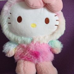 hello kitty rainbow plush soft toy teddy
