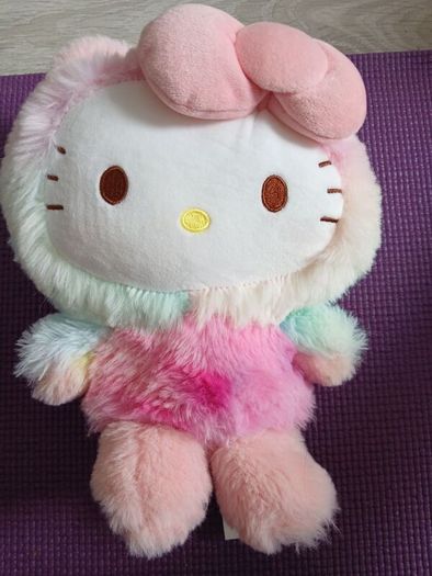 hello kitty rainbow plush soft toy teddy