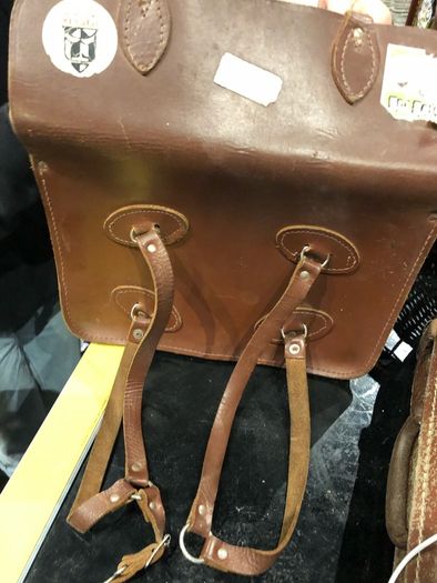 school bag leather Vintage