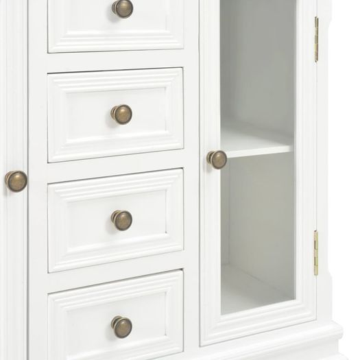 Sideboard White 70x28x70 cm Solid Pine Wood
