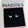 Pandora Gold Sparkling Butterfly Necklace Brand New Image 6
