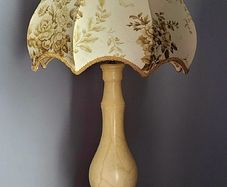 19th Century Carved Alabaster Lamp