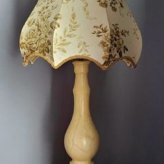 19th Century Carved Alabaster Lamp