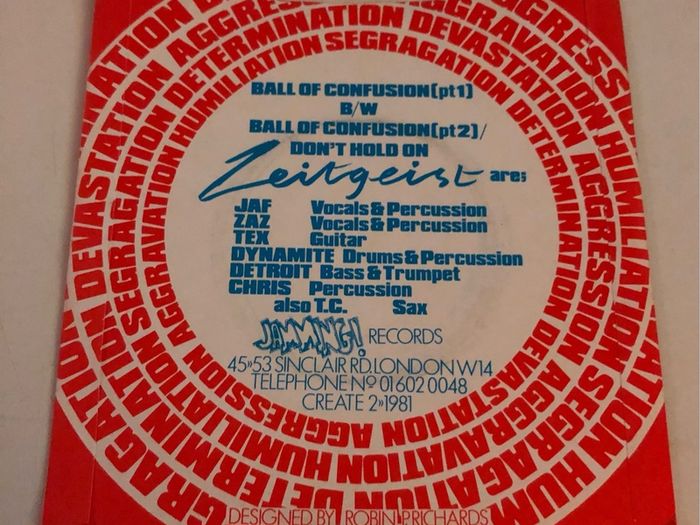 Zeitgeist - Ball of Confusion (1981) 7"