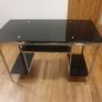 Black glass desk Image 4
