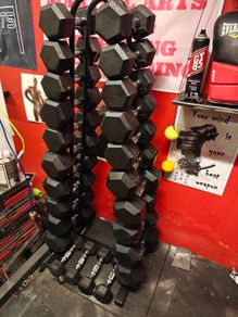 Dumbell set and rack