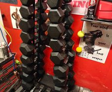 Dumbell set and rack