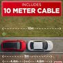 2 Socket Cable Reel, 10m, Green Extension Lead, 13A with Thermal Cut Out, Heavy Duty Outdoor Extension Lead Image 3