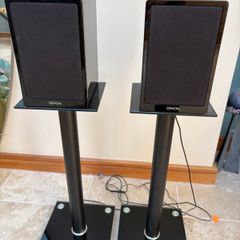 Pristine Denon SC-N9 Speakers and Glass Stands