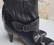 SEE by Chloe black leather hi-shine ankle boots Sz 40 (fit 7-7.5UK) - Rrp 495 (New)