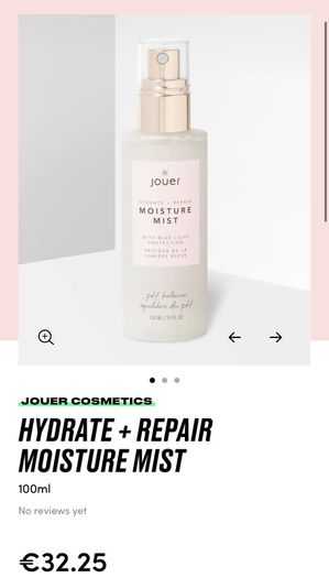 Jouer Cosmetics Hydrate + Repair Moisture Mist Brand New