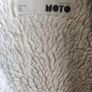 Topshop MOTO Light Wash Denim Sherpa Jacket UK 10 Image 2