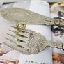 Late 1800s Antique Victorian Fish Servers Silver Plated Service set Image 4