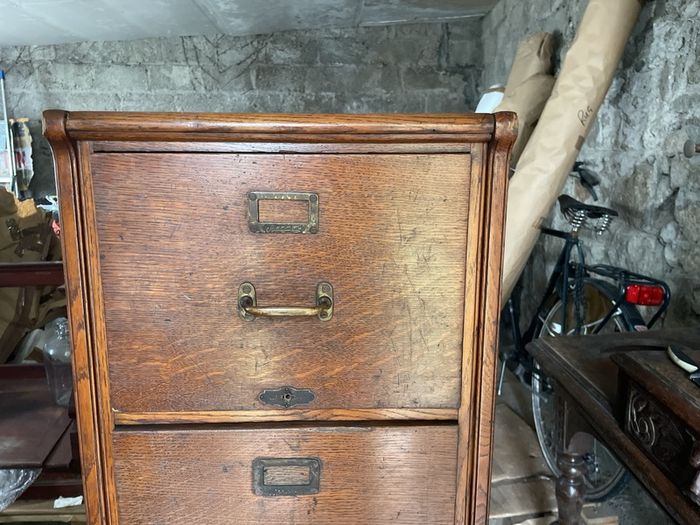 Antique filing cabinet - Oak