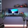 Gaming Desk with LED Lights Image 2