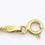 925 Vintage Gold Plated Sterling Silver Italian Signed Flat Curb Diamond Cut Long Chain Image 6