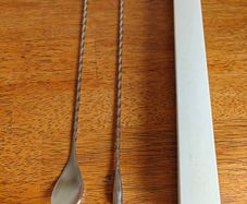 2x Long Dessert / Cocktail Spoons