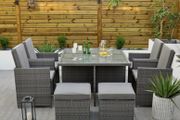 Rathwood garden table and chairs and parasol