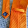 Orange silk tie in very good condition with no issues FREE STANDARD POSTAGE INCLUDED Image 3