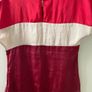 Red, maroon and fawn colour block top size 10 Image 2