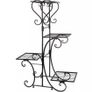 Brand New Metal Plant Shelf Flower Display Stand Garden Planter Holder with 4 Tier Shelves Indoor (Black) Image 3