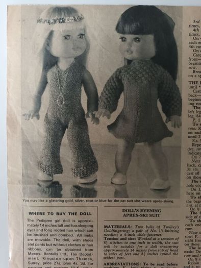 Knitting Pattern - Clothes for Dolls - 14 inch / 36cm.