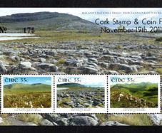 2011 Cork Stamp and Coin Exhibition 19th November 2011 Exhibition Miniature Sheet on National Parks Commemorative Stamp Miniature Sheet Mint Never Hinged (MNH) No 175