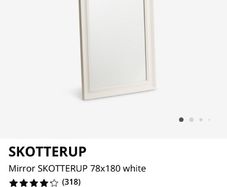 JYSK wood white mirror 78x180cm