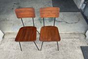 Antique Walnut Chairs x 2