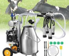 Electric Cow Milking Machine Milking Equipment 25L 304 Stainless Steel