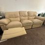 3 seater Leather with recliner Sofa and 2 arm chair recliners Image 9