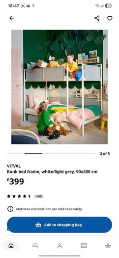 IKEA Vitval bunk beds without mattresses!
