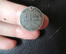 1896 South Africa Silver 6 Pence Coin