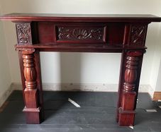 mahogany fireplace surround