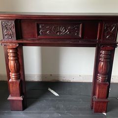 mahogany fireplace surround