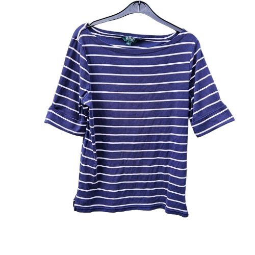 Lauren by Ralph Lauren Judy Stretch Cotton Boatneck Top