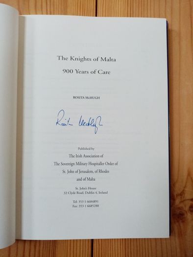 The Knights of Malta: 900 Years of Care (Signed Copy) - Rosita McHugh - Religious History Book - Christian History Book