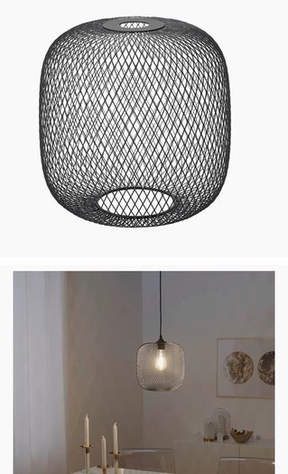 Black and Gold Ikea ceiling light pendant x2