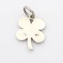 Vintage Signed Lucky Clover Sterling Silver & Cubic Zirconia Charm Image 4