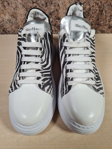 Womens Marco Moreo Zebra Print Platform Trainers Runners Size Uk 5.5 Eu 38.5 Please Read Description (AT1)