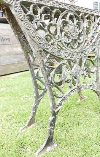 Antique Cast Iron Table Legs - Olde School Architectural Antiques (width 26" x height 25")