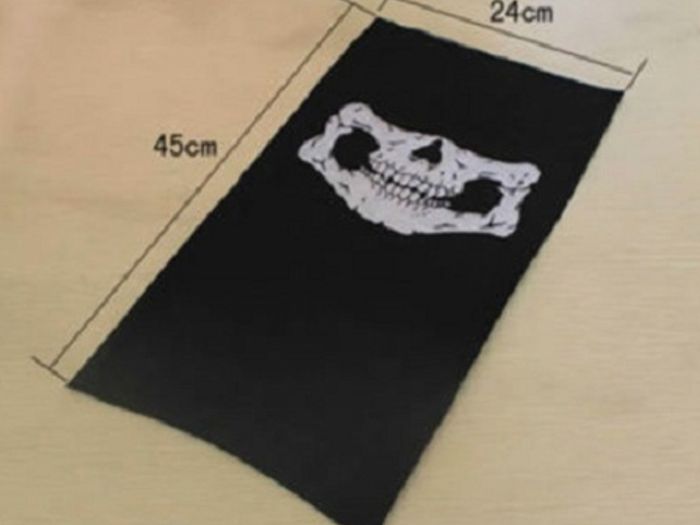 Bicycle BIKE Ski Skull Half Face Mask Ghost Scarf Multi Use Neck Warmer